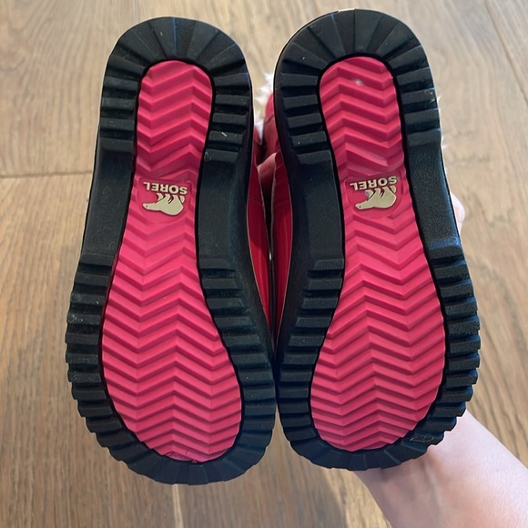 Sorel Pink Glitter Winter Boots - 8 - Picture 6 of 7